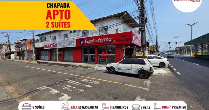 Apartamento para Locação em Manaus, Chapada, 2 dormitórios, 2 suítes, 3 banheiros, 1 vaga