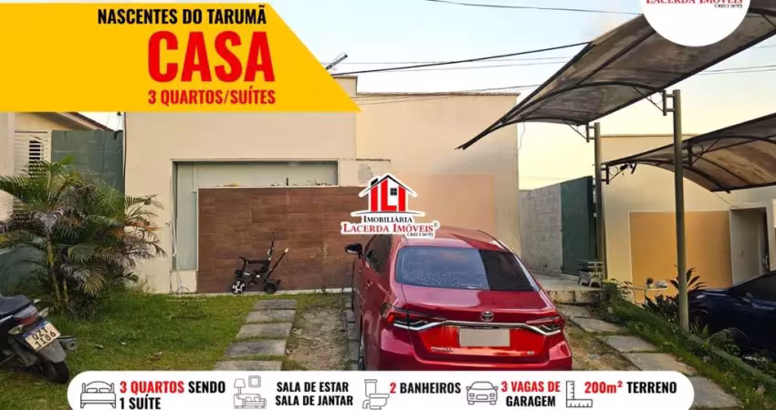 Casa em condomínio para venda em manaus, tarumã-açu, 3 dormitórios, 1 suíte, 2 banheiros, 3 vagas