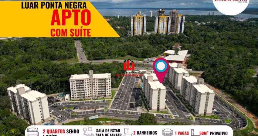 Apartamento para locação em manaus, ponta negra, 3 dormitórios, 1 suíte, 2 banheiros, 1 vaga