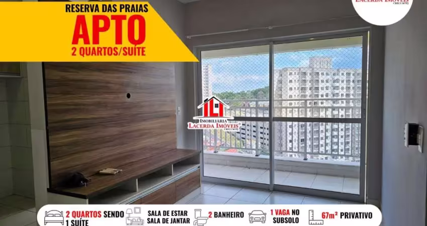 Apartamento para locação em manaus, ponta negra, 1 dormitório, 1 suíte, 2 banheiros, 1 vaga
