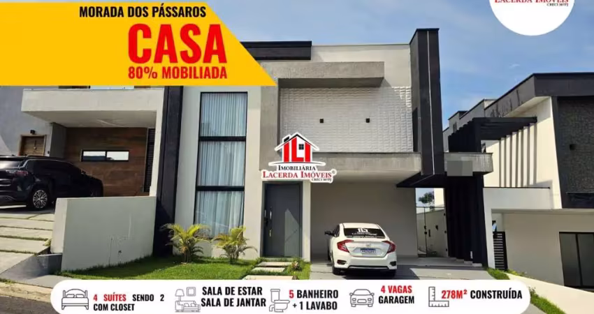 Casa em condomínio para locação em manaus, ponta negra, 4 dormitórios, 4 suítes, 5 banheiros, 4 vagas