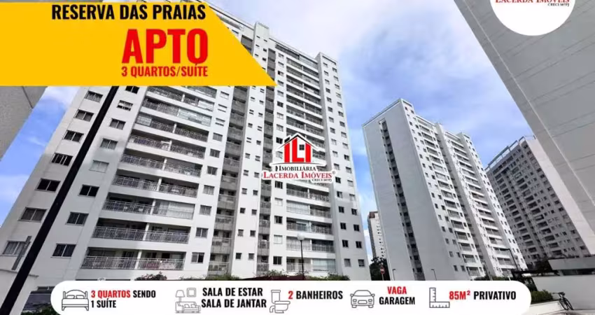 Apartamento para locação em manaus, ponta negra, 3 dormitórios, 1 suíte, 2 banheiros, 1 vaga