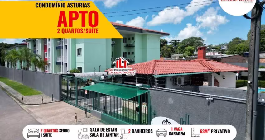 Apartamento para locação em manaus, flores, 2 dormitórios, 1 suíte, 2 banheiros, 1 vaga