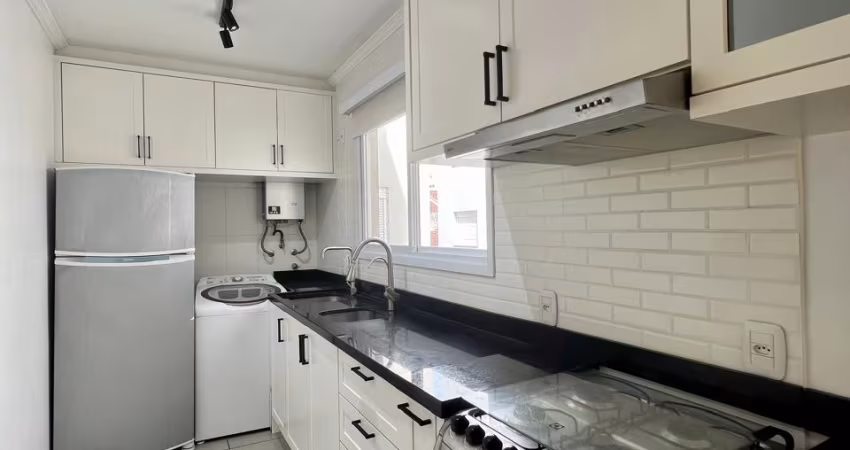 Apê semi-mobiliado, com sacada gourmet e excelente de sol, no Vinhedos