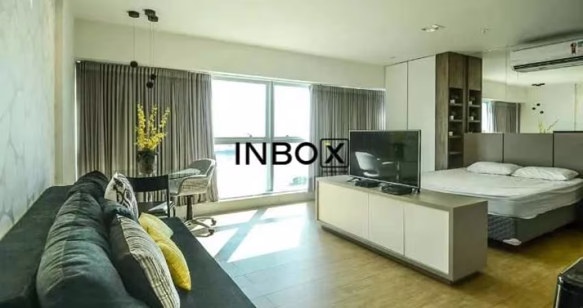 Loft mobiliado no Residence Du Lac, junto ao Barra Shopping Sul, em Porto Alegre.