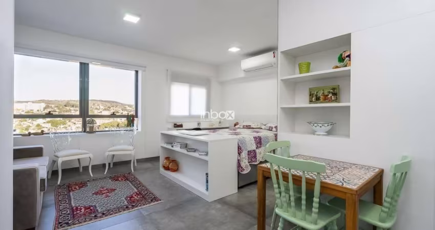 Charmoso Loft com 1 dormitório para locacao e venda, 38 m² - Chácara das Pedras - Porto Alegre/RS