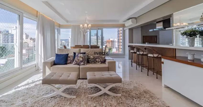 Apto 03 quartos (03 suíte) 5 vagas andar alto com 171m² no bairro petrópolis em porto alegre.