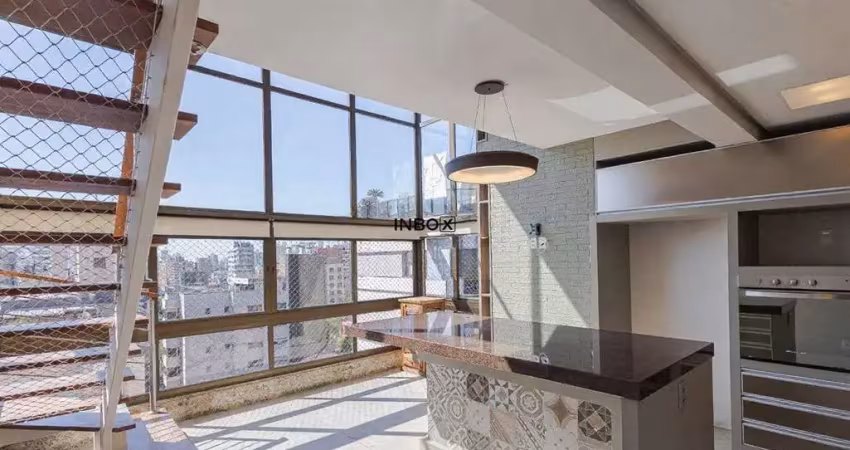 Cobertura duplex. com 155m2, 2 suites e 2 vagas no bela vista porto alegre