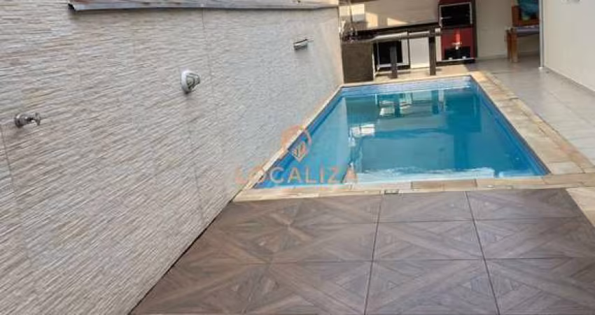 Sobrado no Condomínio Jardim das Colinas, 04 suítes, piscina, área gourmet, 4 vagas de garagem.