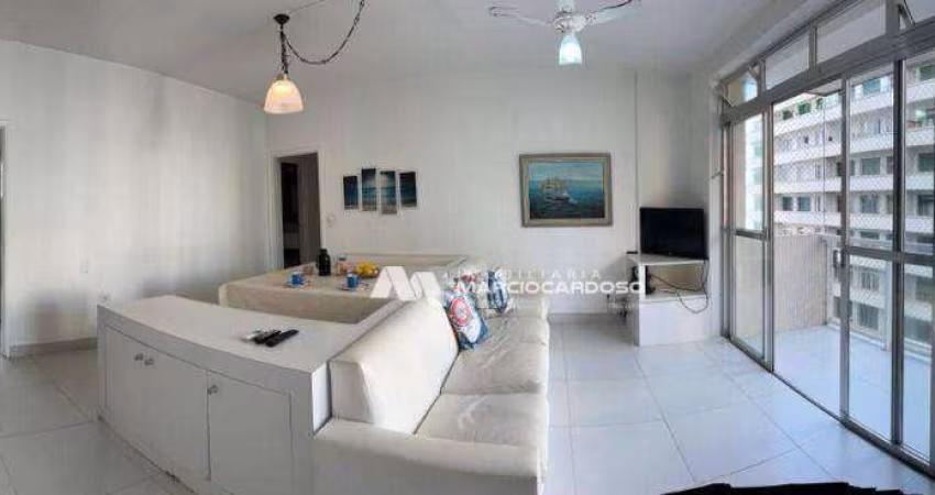 Apartamento com 3 dormitórios, vista para o mar - venda por R$ 650.000 ou aluguel por R$ 6.700/mês - Barra Funda - Guarujá/SP