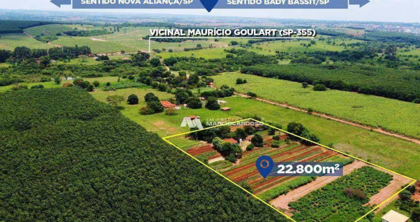Área à venda, 22800 m² por R$ 1.000.000,00 - Zona Rural - Bady Bassitt/SP