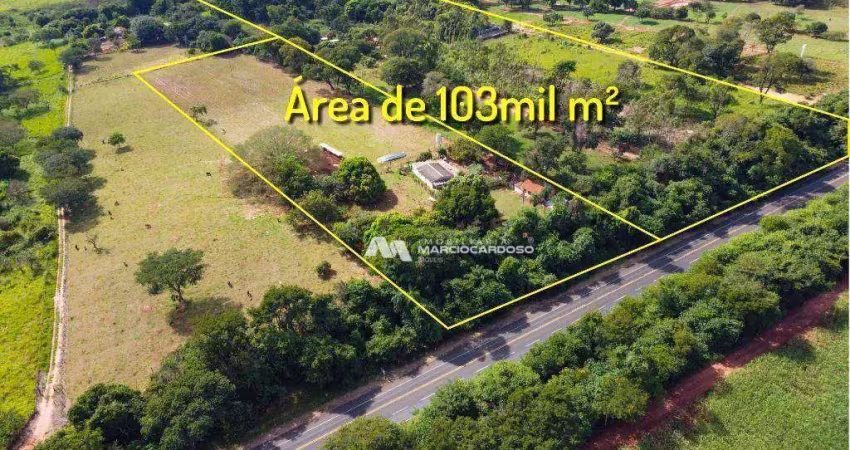 Área à venda, 103000 m² por r$ 5.000.000,00 - são benedito da capelinha (zona rural) - são josé do rio preto/sp