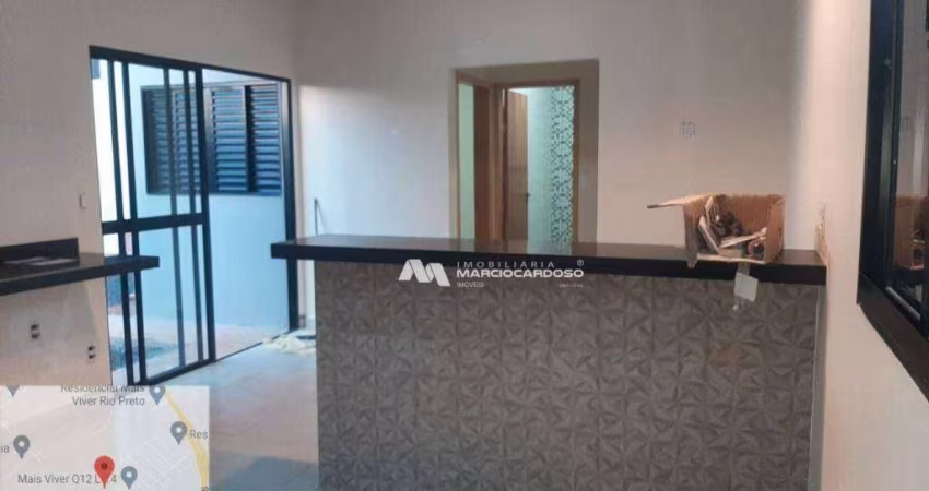 Casa com 2 dormitórios à venda, 58 m² por R$ 300.000,00 - Mais Viver - São José do Rio Preto/SP