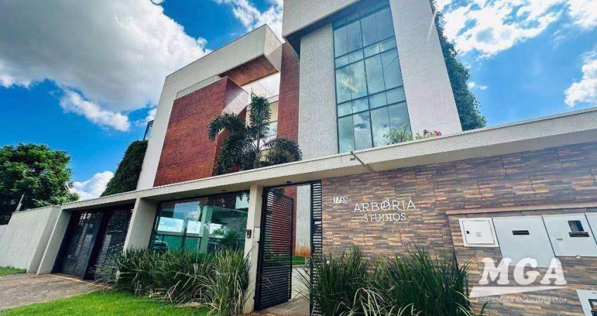 Apartamento com 1 dormitório para alugar por R$ 2.560,00/mês - Arboria Studios &amp; Residence - Foz do Iguaçu/PR