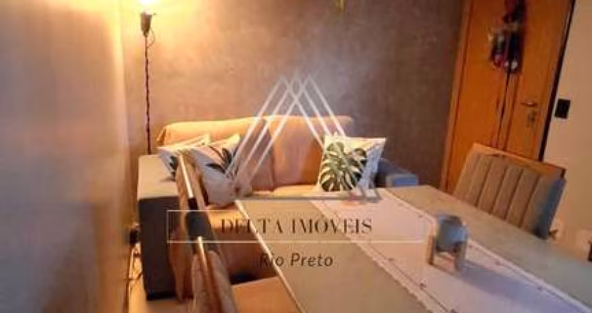 Apartamento mobiliado à venda no Jardins Rio Preto: 2 quartos, 2 salas, 1 banheiro, 1 vaga de garagem, 46,00 m². Confira já!