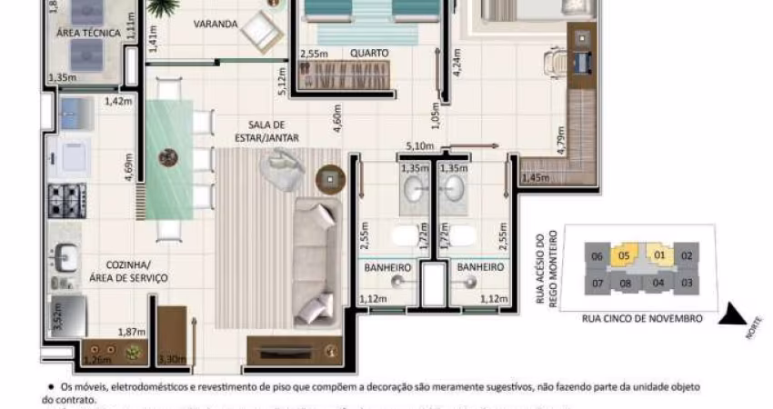 Apartamento 03 quartos no Horto - East Side
