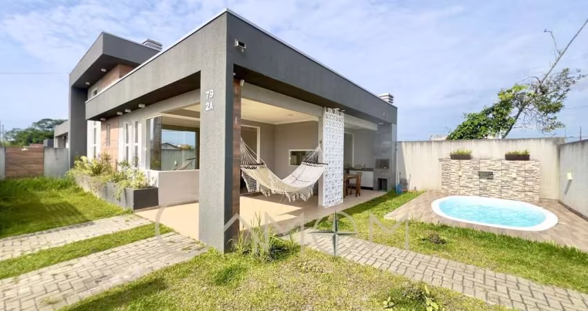 Casa para Temporada em Guaratuba, Balneário Eliane, 3 dormitórios, 1 suíte, 1 banheiro, 2 vagas