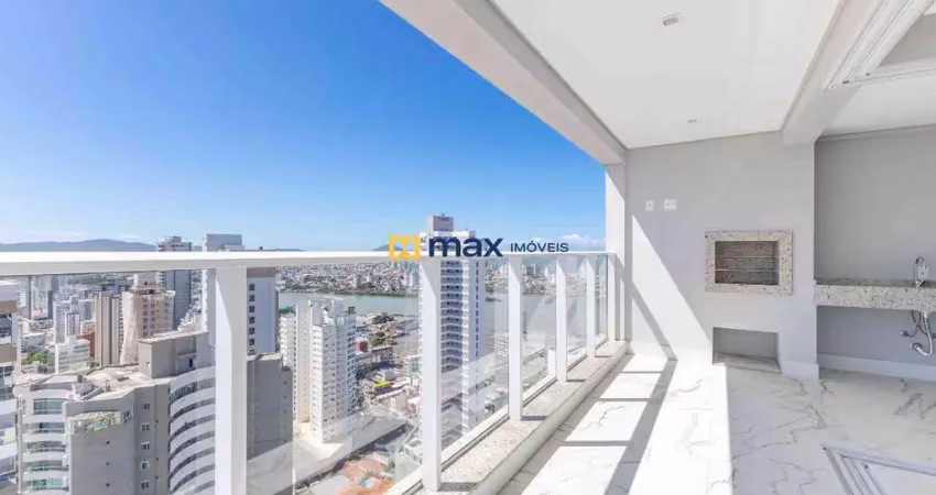 Apartamento amplo vista mar com 3 suítes à venda, centro, itajaí