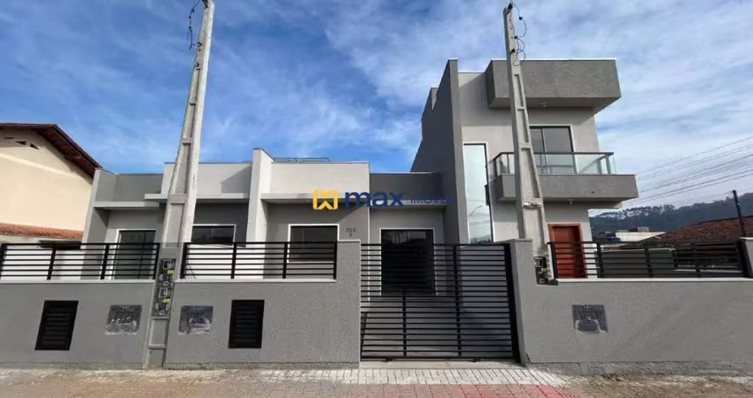 Venda: casa geminada nova, 1 suíte + 1 dormitório, gravatá, navegantes