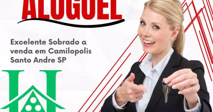 Sobrado para Venda em Santo André, Camilopolis, 3 dormitórios, 1 suíte, 2 banheiros, 5 vagas