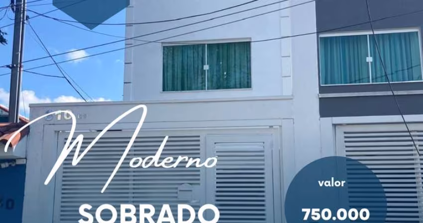 Sobrado para Venda em Santo André, Vila Pires, 3 dormitórios, 1 suíte, 2 banheiros, 2 vagas