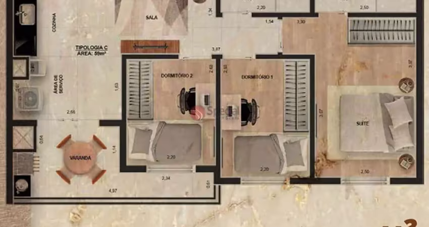 Apartamento de 59 metros na Vila Ema - Pré Lançamento.