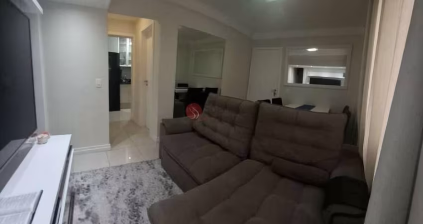 Apartamento mobiliado, andar alto, 2 dormitórios, ampla sala, cozinha e área de serviço