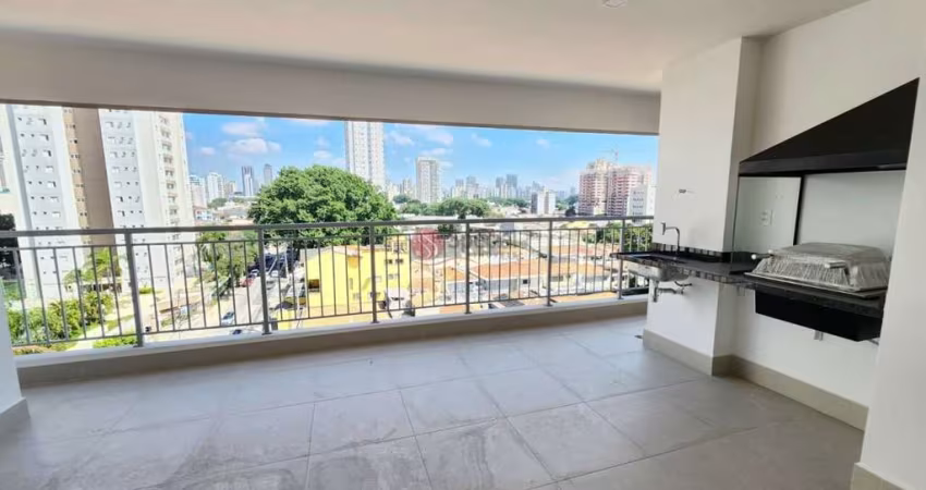 Apartamento à venda no Tatuapé 122, 3 suítes, sacada gourmet, depósito, perto do Hospital Sao Luiz.