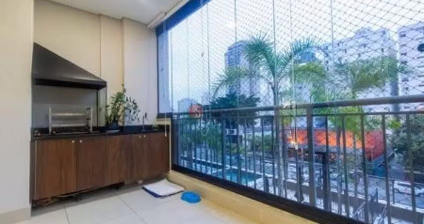 Apartamento no tatuapé com sacada gourmet, suíte, vaga determinada, livre e coberta