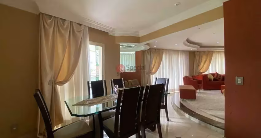 Apartamento de alto padrão mobiliado no anália franco com 293 m², 4 quartos, 5 vagas, depósito.