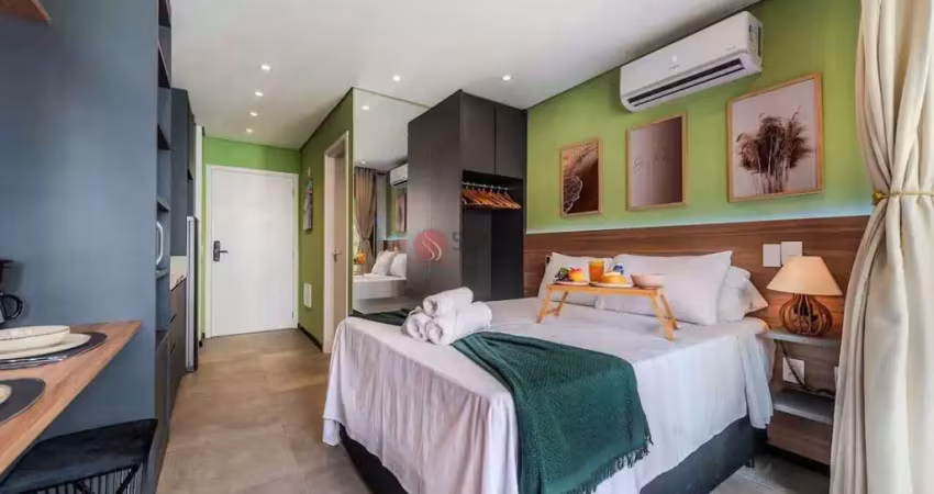 Studio mobiliado  à venda com 1 quarto e 1 banheiro de  25 m² no anália franco