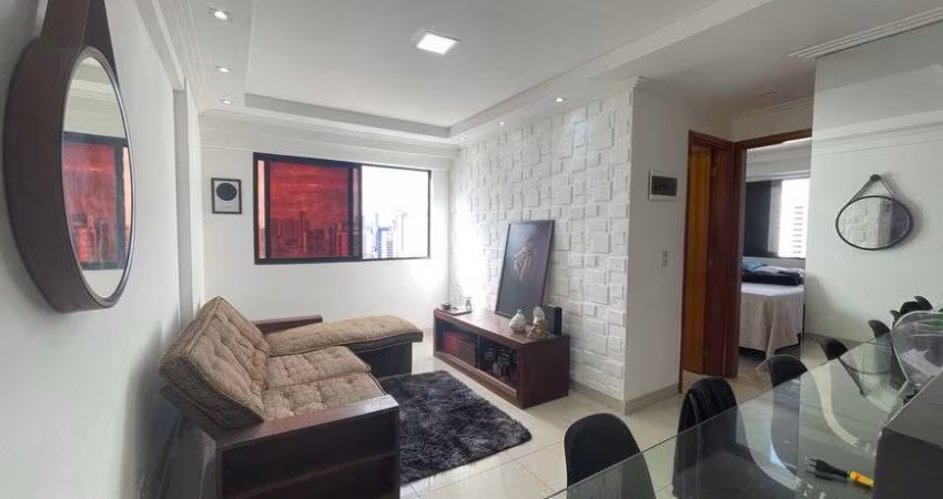 Apto nascente, mobiliado, ventilado, 48m2, 2 qtos 1 wc, lazer completo, lavanderia, 1 vaga.