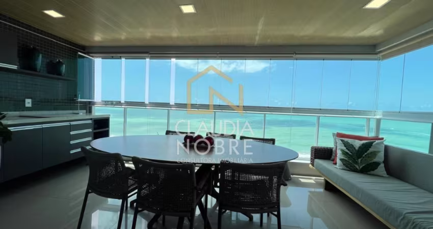 Apartamento Beira-Mar Frontal à Venda em Guaxuma, 220m² com 4 Vagas - Maceió-AL
