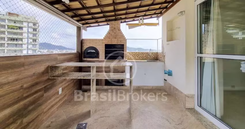 Cobertura duplex vista livre 4 quartos , piscina  e churrasqueira - tijuca