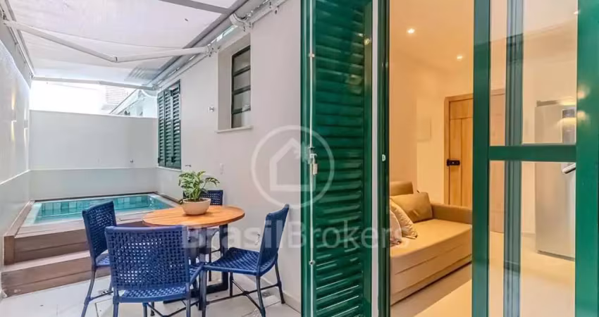 Apartamento tipo garden 1 quarto à venda no bairro peixoto - copacabana