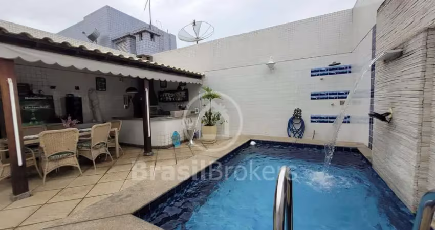 Cobertura duplex à venda com 266,00m² e 4 quartos em freguesia (jacarepaguá), rio de janeiro - rj