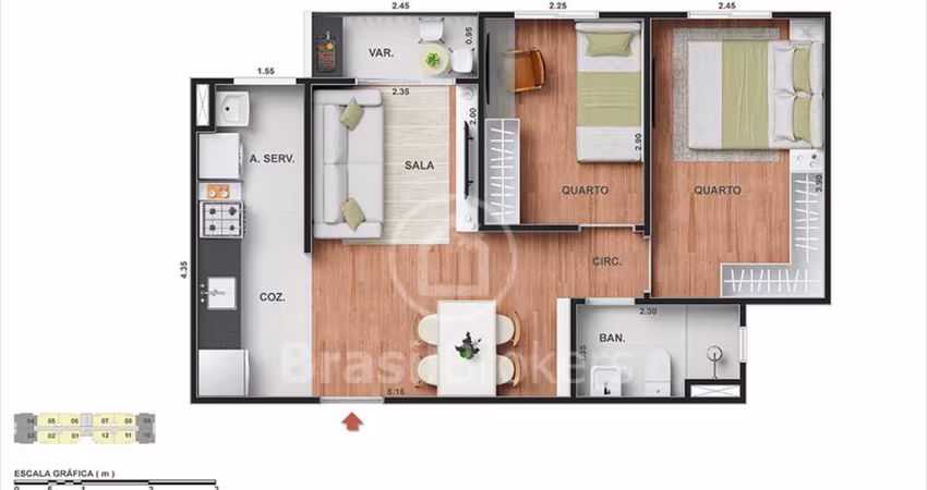 Apartamento novo, 2 quartos na Barra Olímpica