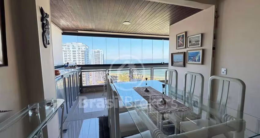 Barra da tijuca, vista mar deslumbrante, 3 quartos, 1 suite, dependencia completa, 2 vagas