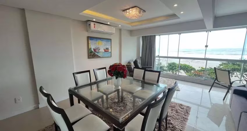 Apart. de 172 m2 frente mar 2 suít. + 1 dorm, vaga privativa em Baln. Camboriú