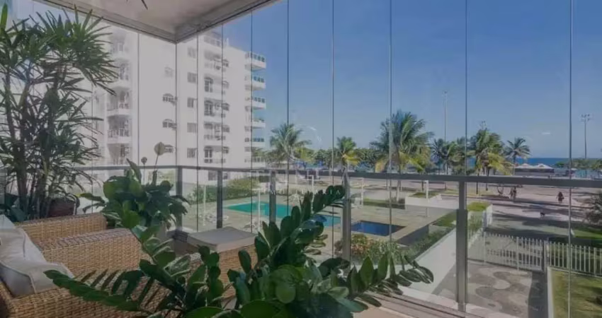 Frontal 4 quartos,  2 suítes, 3 vagas vista mar barra da tijuca  -  rio de janeiro
