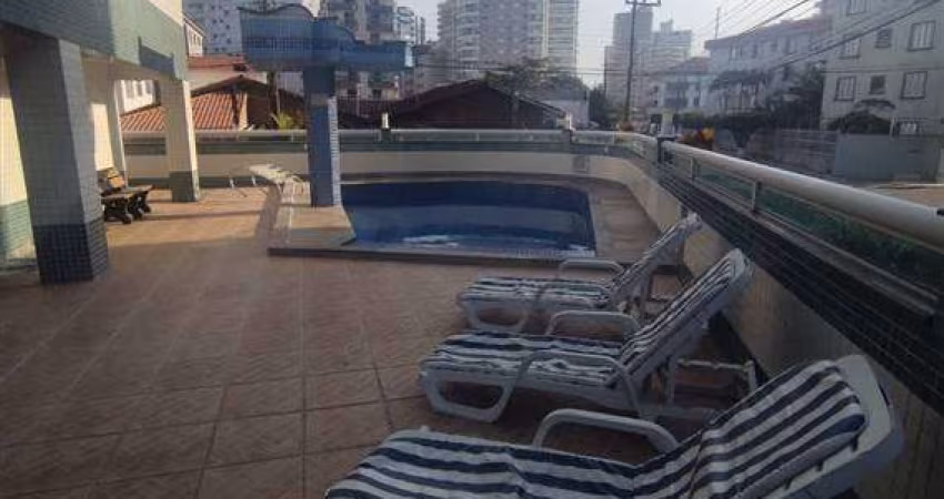 Excelente apartamento com 02 dormitórios sendo 01 suíte, 02 sacadas, à 100 metros da praia na Vila Caiçara.