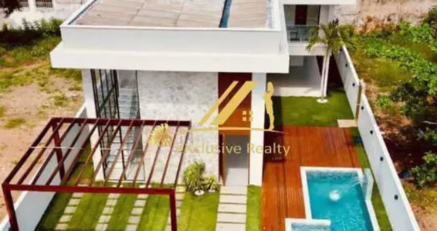 OPORTUNIDADE- Casa de luxo mobiliada em Guarajuba, a 200m da praia, no Condomínio Paraíso! 7 suítes, Piscina com Hidro e Cascata. Agende sua visita