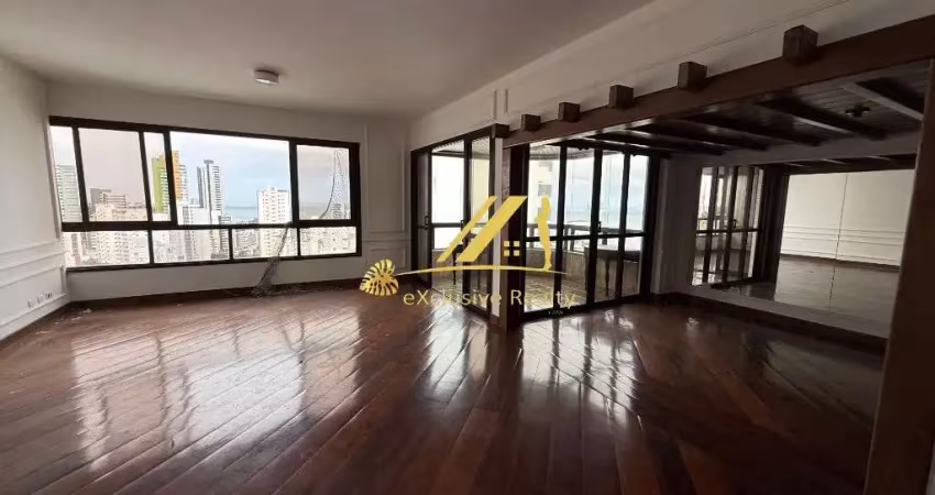 Mansão morro do gato, apartamento 4 quartos, 2 suítes , vista mar. 243m2. 3 vagas de garagem. prédio super imponente, rua tranquila sem saída. piscina