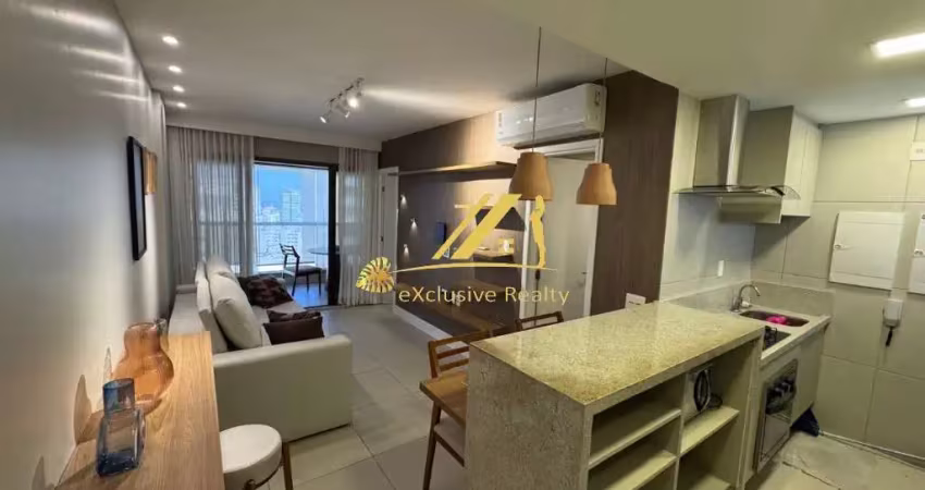 Apartamento quarto e sala com lavabo e varanda, mobiliado para aluguel. jazz graça, 60m2. andar alto, nascente. super charmoso e aconchegante. 1 vaga