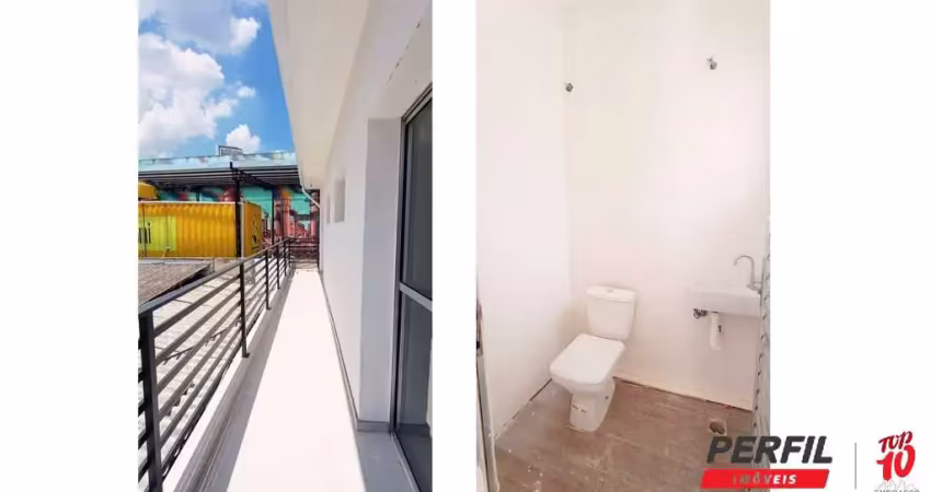 Sala comercial sobreposta alta com 16m² próximo ao calçadão