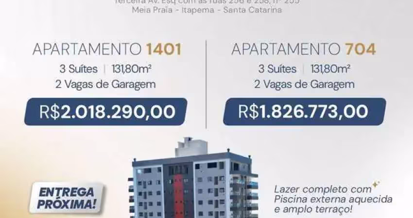 Apartamento com 3 quartos à venda em Meia Praia, Itapema 