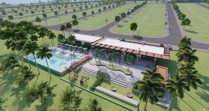 Terreno à venda com 300m² no condomínio miraj, paulínia.