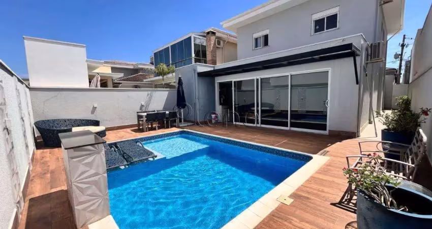 Sobrado à venda em paulínia, parque brasil 500, com 3 quartos, com 250 m², reserva real home resort