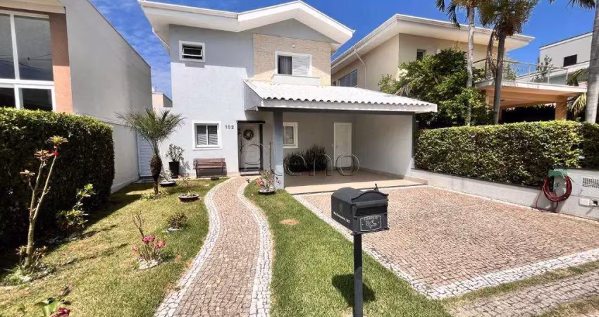 Sobrado à venda em paulínia, parque brasil 500, com 3 quartos, com 250 m², reserva real home resort