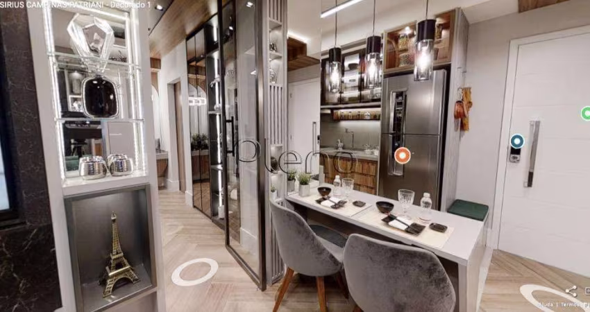 Apartamento à venda em Campinas, Centro, com 1 suíte, com 46 m², Sirius Patriani